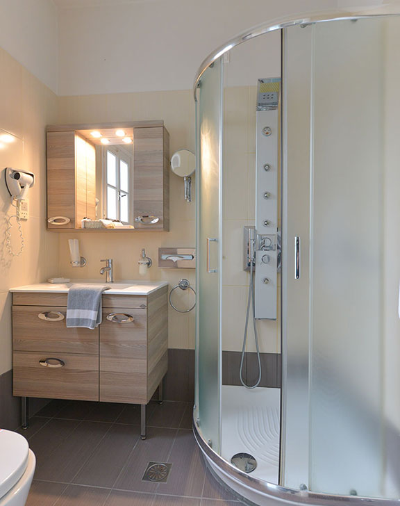 Modern bathroom in the superior rooms